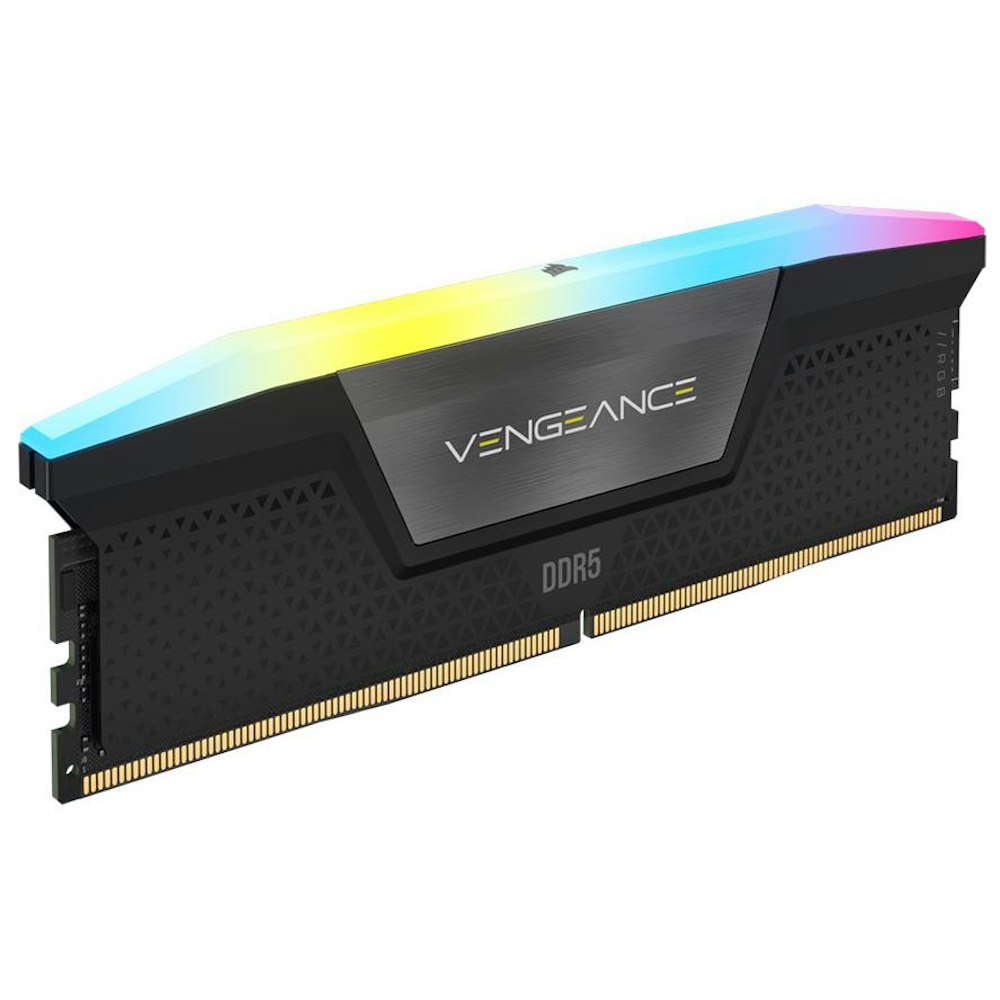 A large main feature product image of Corsair 32GB Kit (2x16GB) DDR5 Vengeance RGB C40 6000MT/s - Black