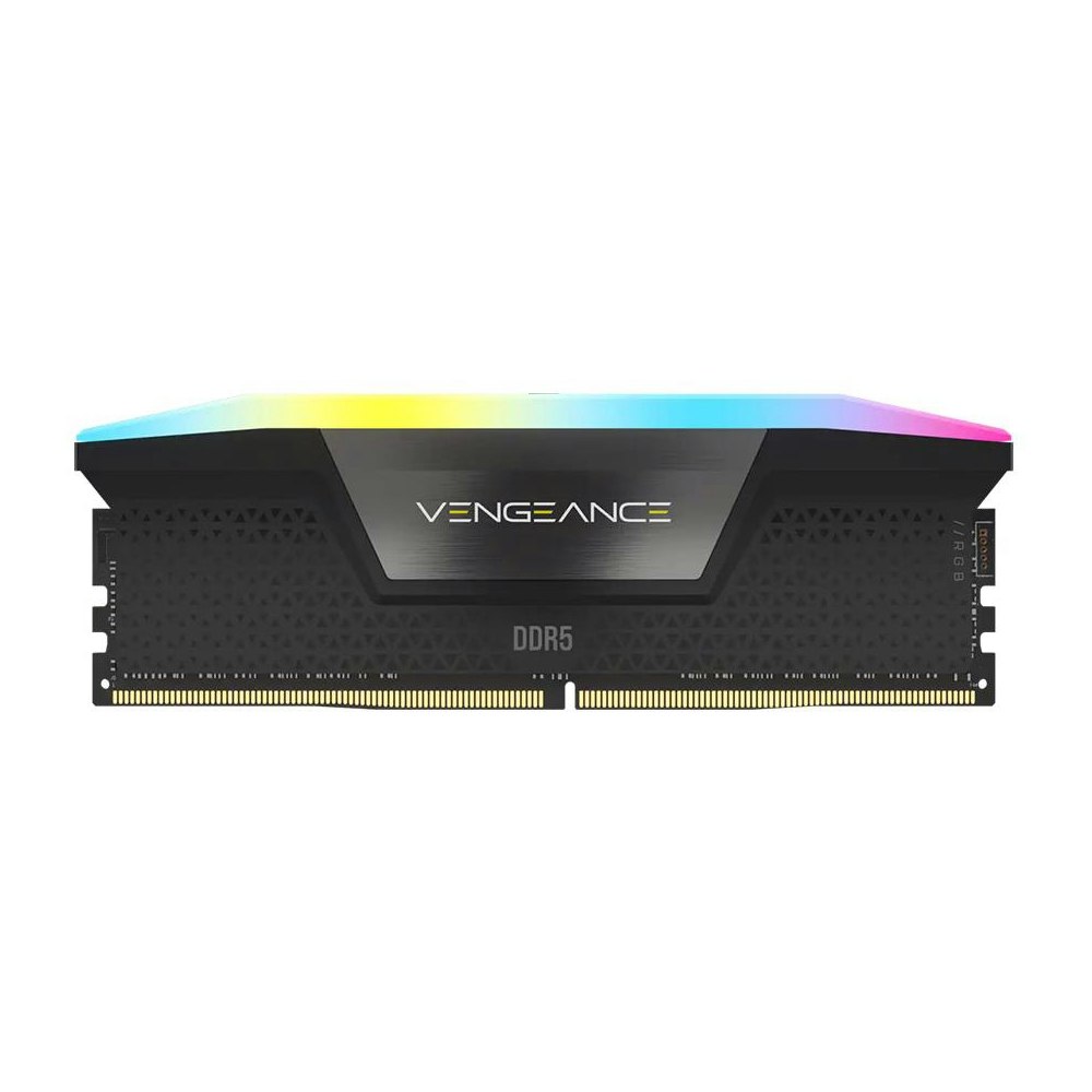 A large main feature product image of Corsair 32GB Kit (2x16GB) DDR5 Vengeance RGB C40 5600MT/s - Black