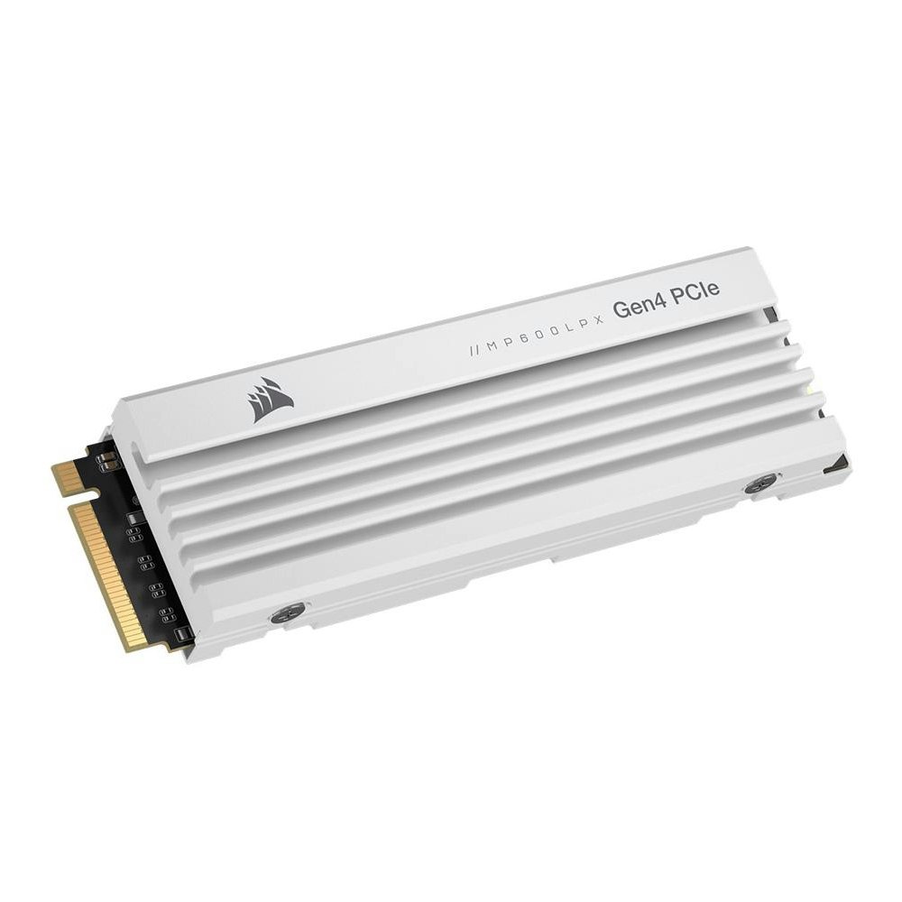 A large main feature product image of Corsair MP600 PRO LPX PCIe Gen4 NVMe M.2 SSD - 1TB White