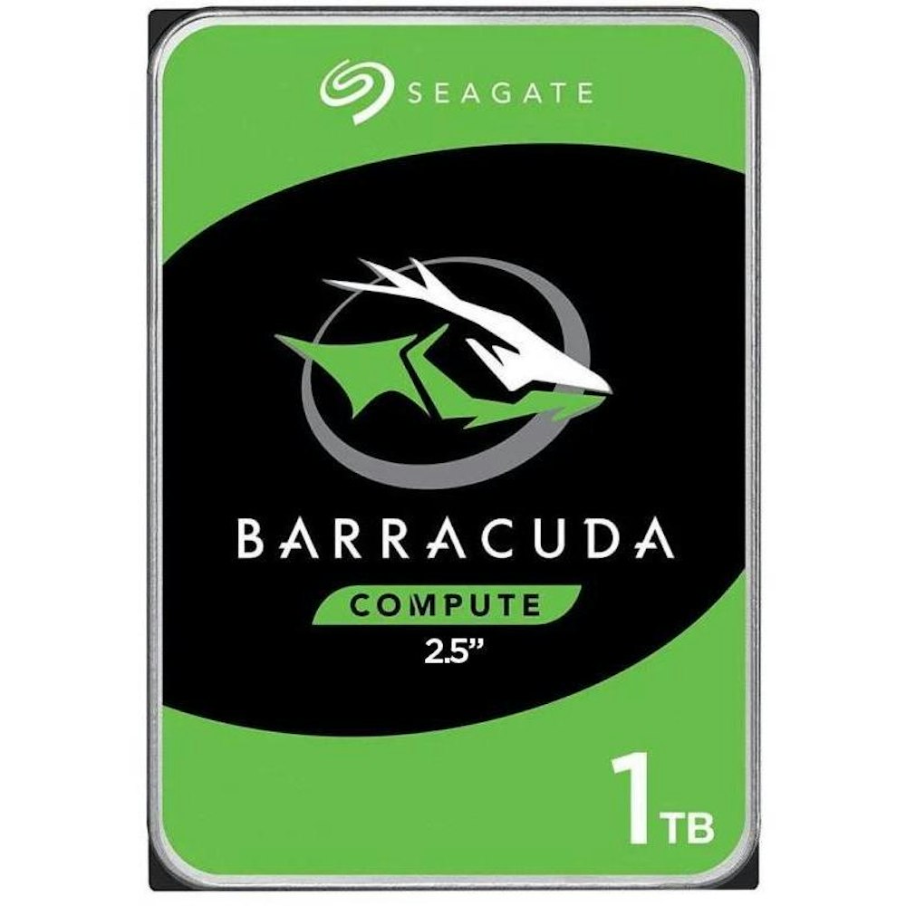 A large main feature product image of Seagate BarraCuda 2.5" Notebook HDD - 1TB 128MB