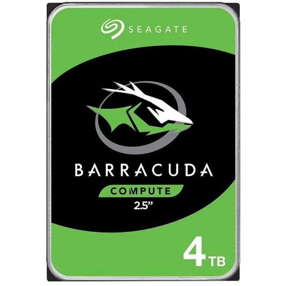 A large main feature product image of Seagate BarraCuda 2.5" Notebook HDD - 4TB 128MB
