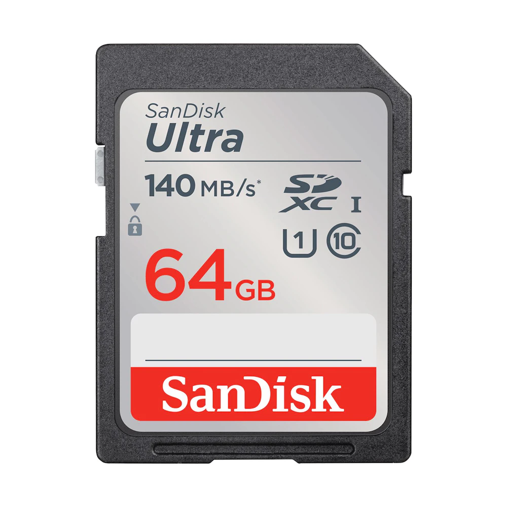 SanDisk Ultra SDHC U1 UHS-I SD Card - 64GB