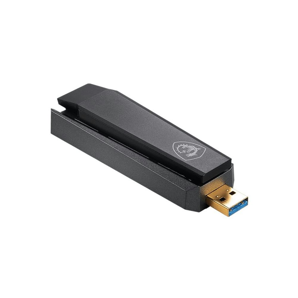 A large main feature product image of MSI GUAX18 AX1800 Dual Band Wireless USB Adapter