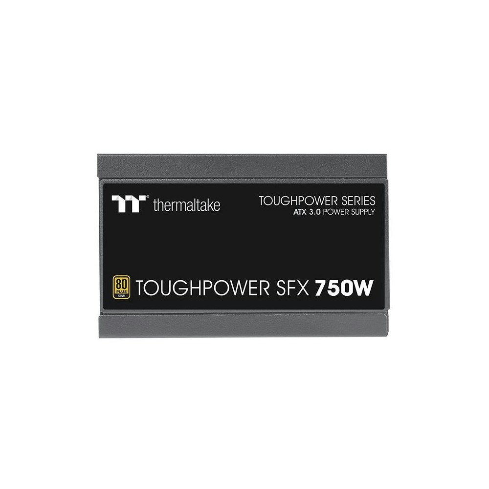 A large main feature product image of Thermaltake Toughpower SFX - 750W 80PLUS Gold PCIe 5.0 SFX Modular PSU
