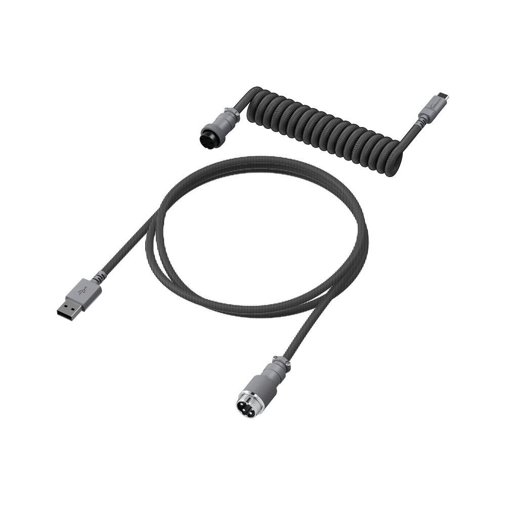 A large main feature product image of HyperX Coiled Cable - Gray