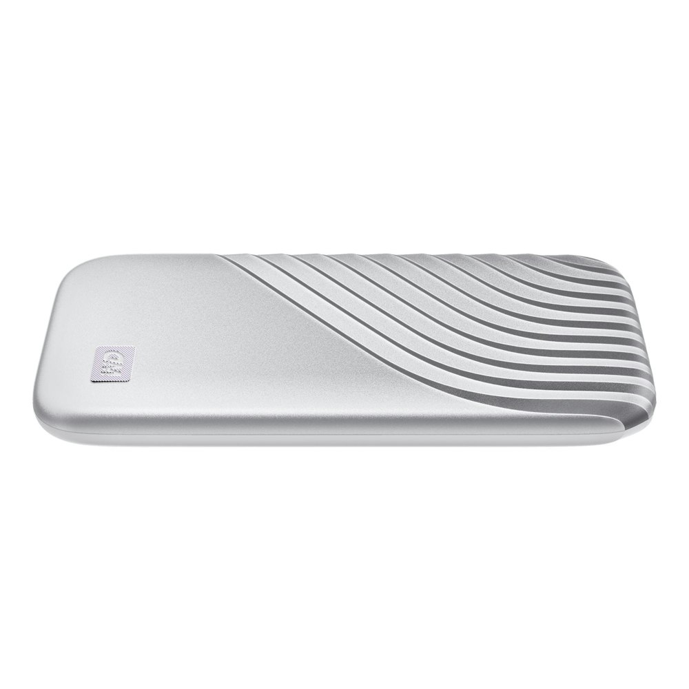 A large main feature product image of WD My Passport Portable SSD - 500GB Silver