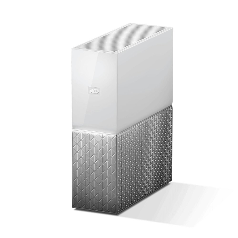 A large main feature product image of WD My Cloud Home 8TB NAS Enclosure