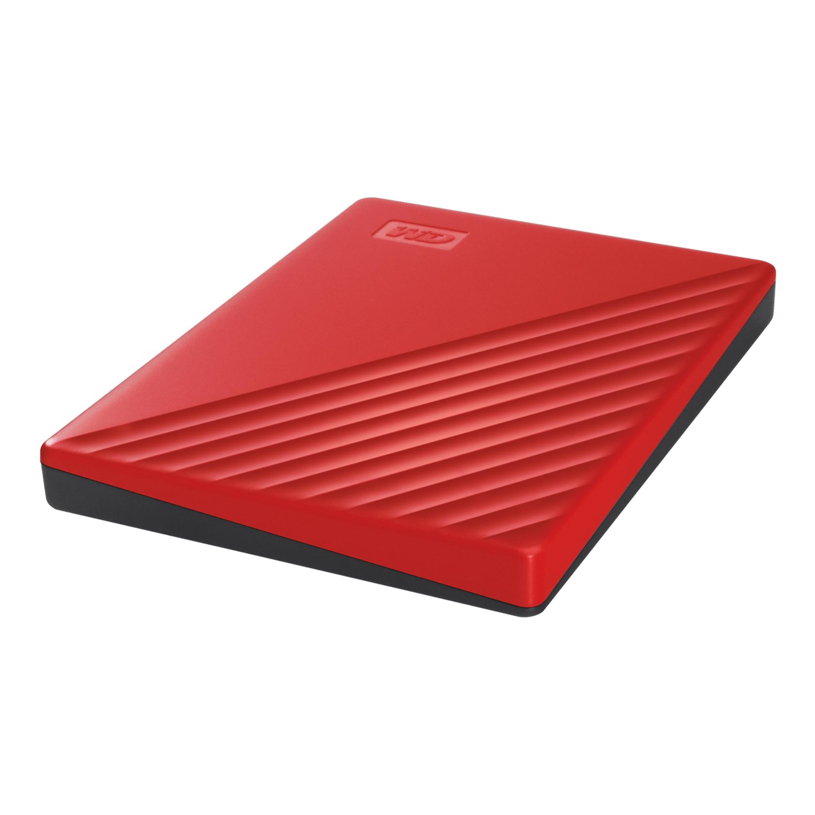A large main feature product image of WD My Passport USB 3.0 Portable 2.5" External HDD - 2TB Red