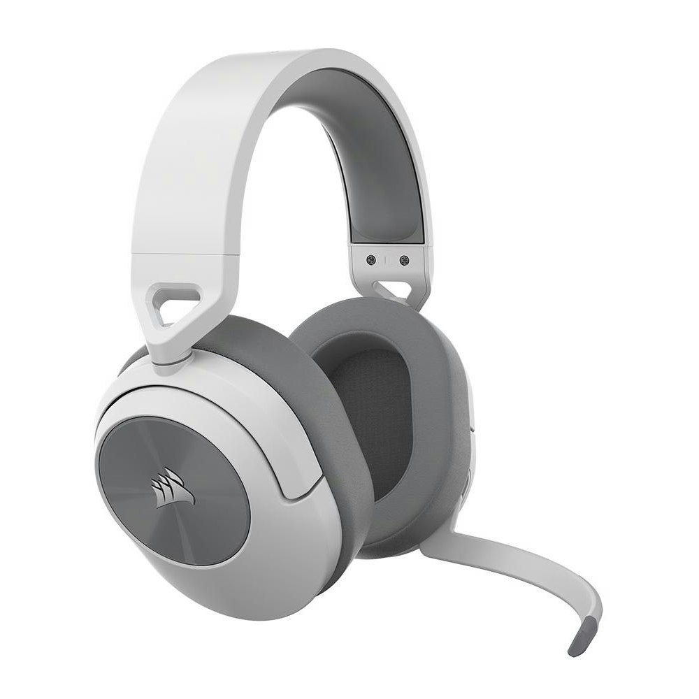 A large main feature product image of Corsair HS55 WIRELESS Gaming Headset — White