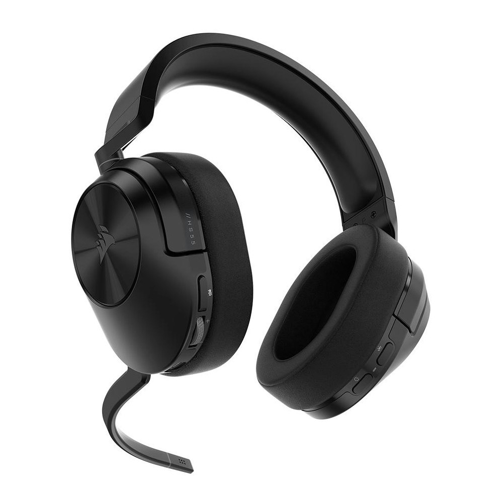 A large main feature product image of Corsair HS55 WIRELESS Gaming Headset — Carbon