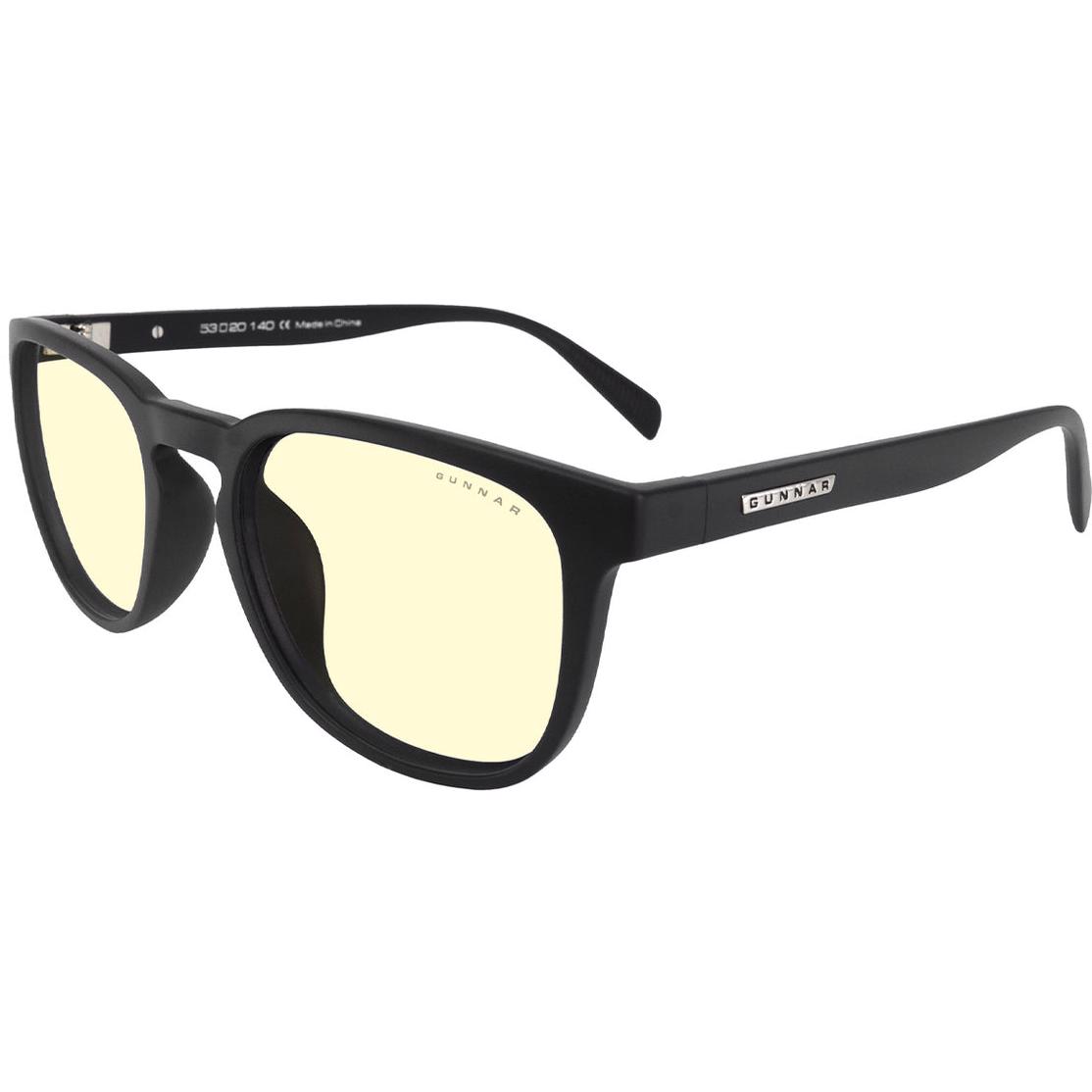 A large main feature product image of Gunnar Oakland - Onyx Frame, Amber Lens Indoor Digital Eyewear