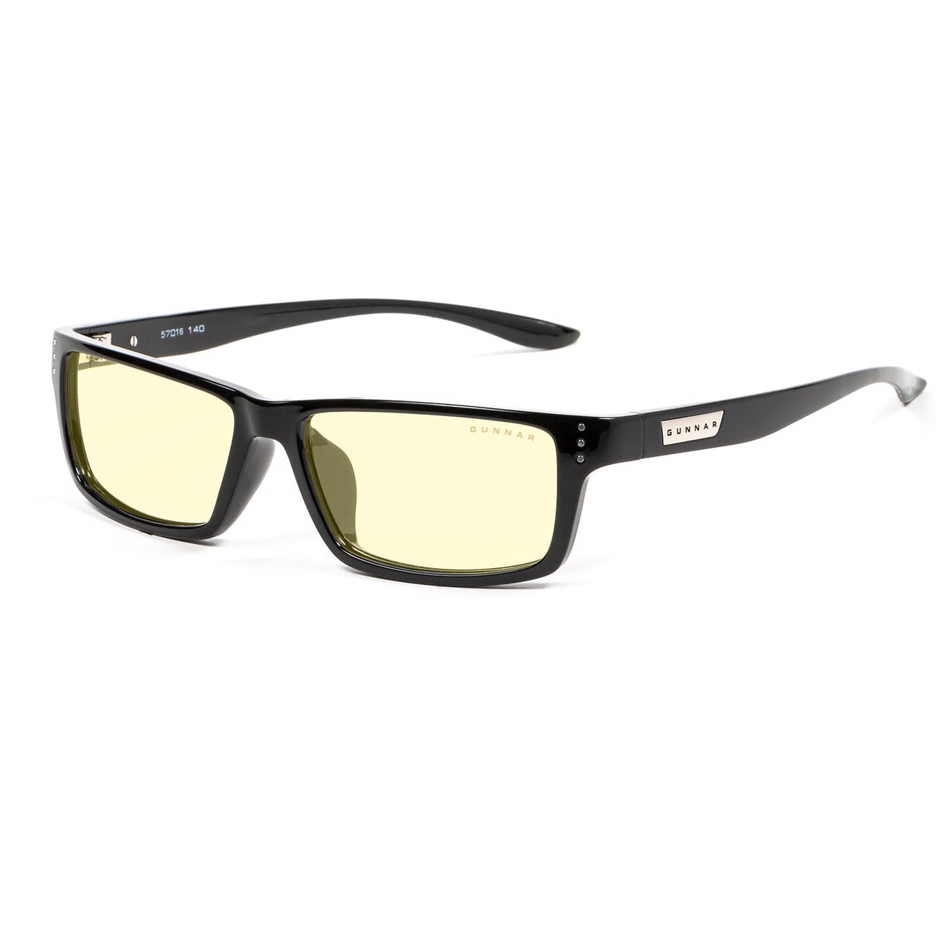 A large main feature product image of Gunnar Riot - Onyx Frame, Amber Lens Indoor Digital Eyewear