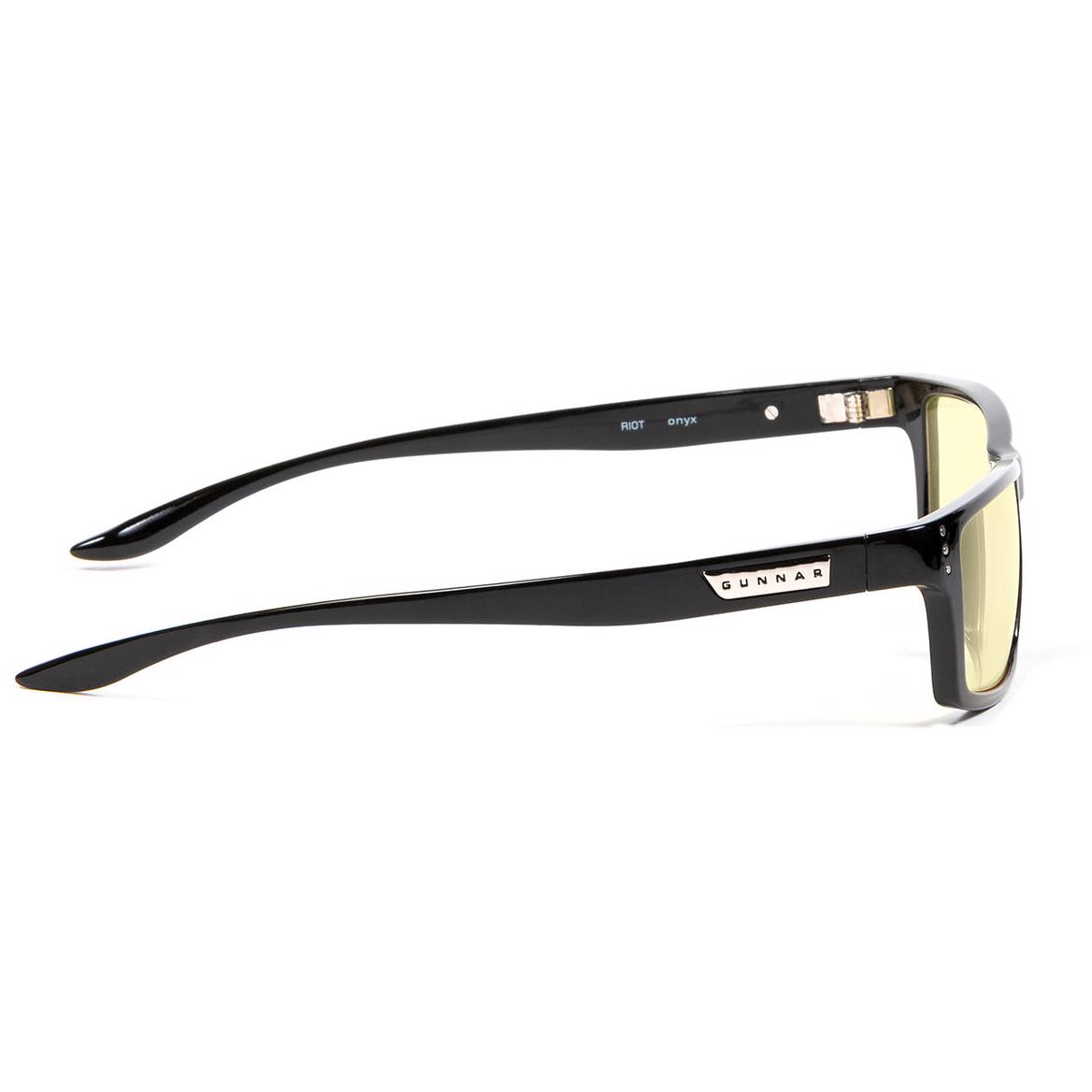 A large main feature product image of Gunnar Riot - Onyx Frame, Amber Lens Indoor Digital Eyewear