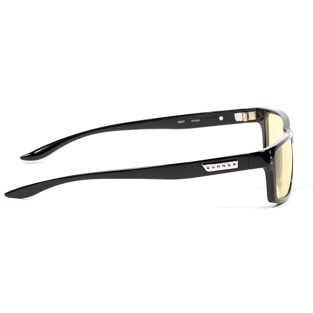 A large main feature product image of Gunnar Riot - Onyx Frame, Amber Lens Indoor Digital Eyewear