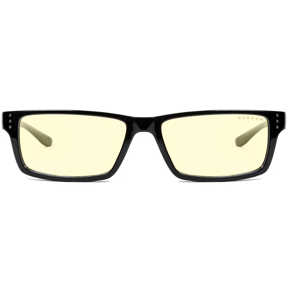A large main feature product image of Gunnar Riot - Onyx Frame, Amber Lens Indoor Digital Eyewear