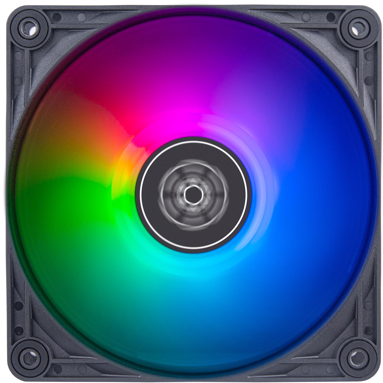 A large main feature product image of SilverStone VISTA 120 ARGB 120mm PWM Cooling Fan