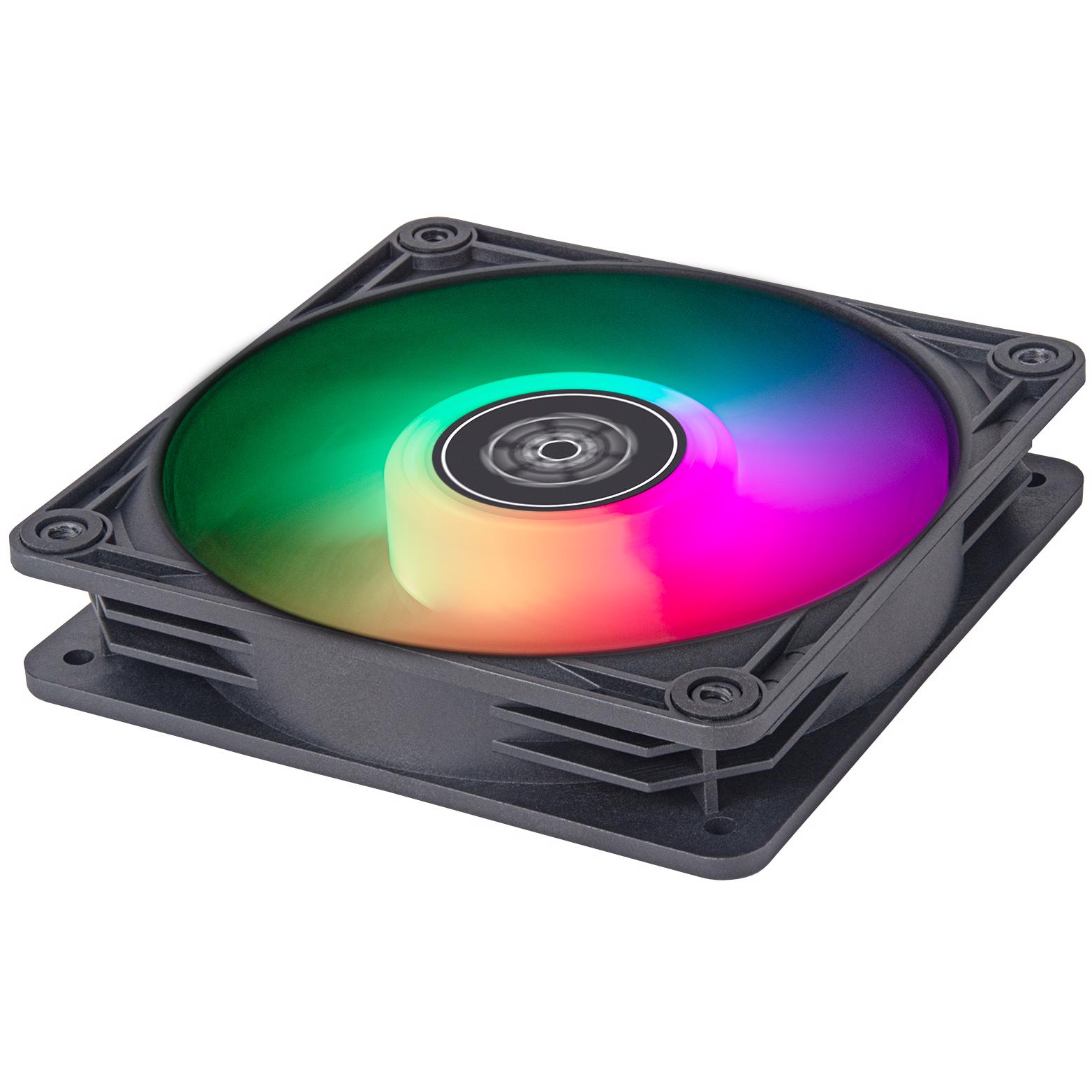 A large main feature product image of SilverStone VISTA 120 ARGB 120mm PWM Cooling Fan