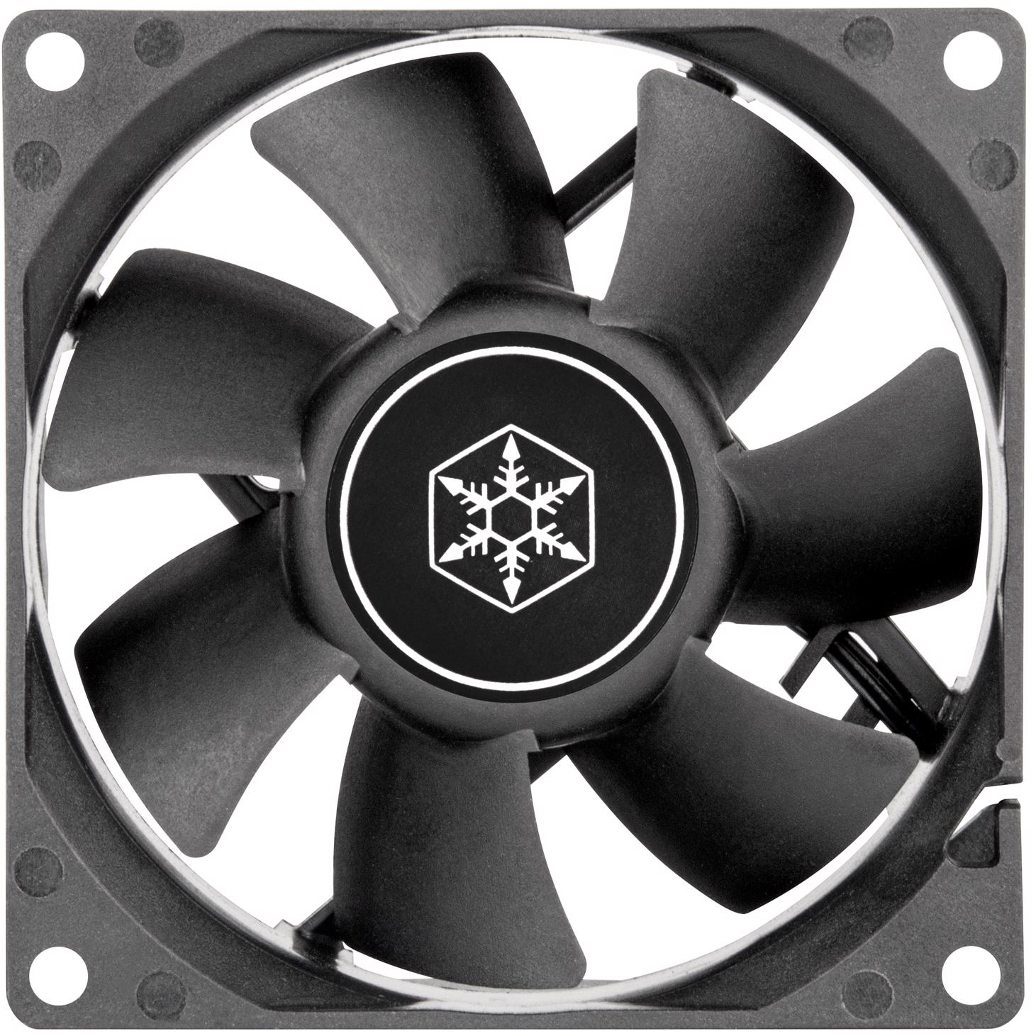 A large main feature product image of SilverStone FN80 High Performance 80mm Cooling Fan