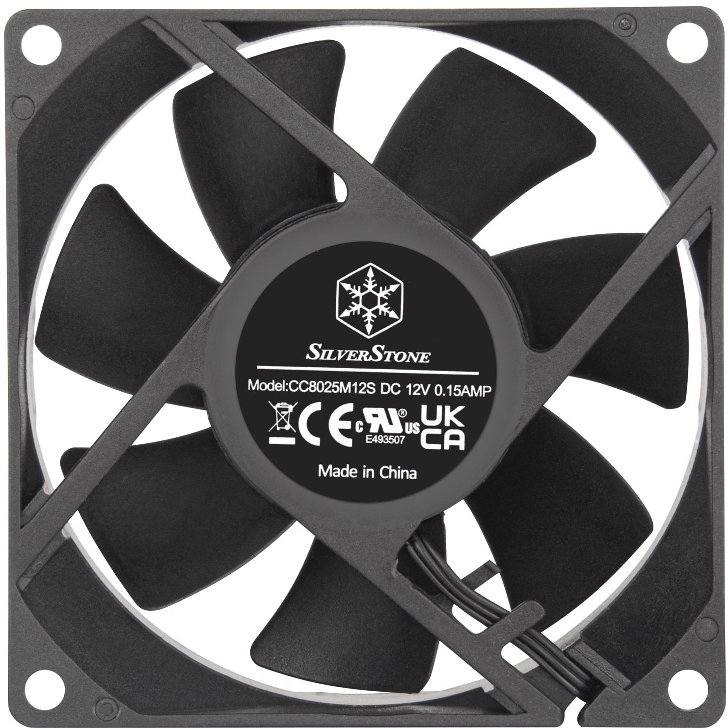 A large main feature product image of SilverStone FN80 High Performance 80mm Cooling Fan