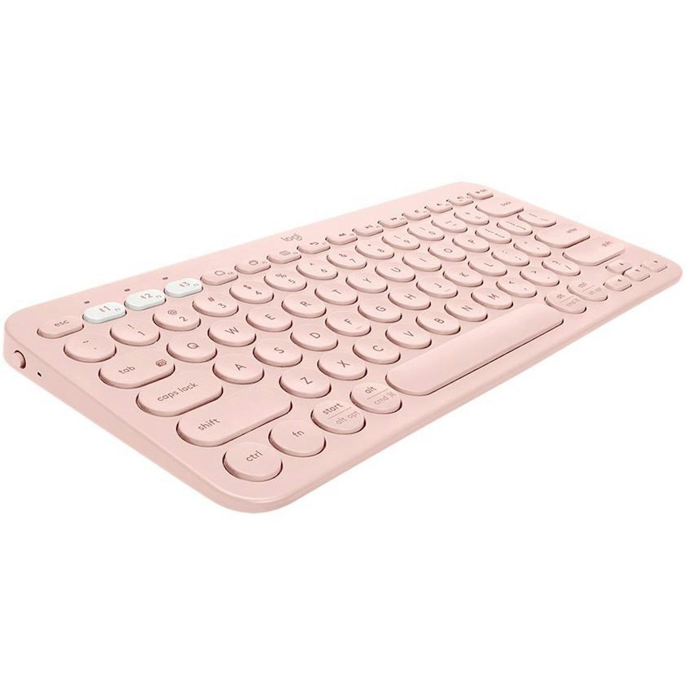 A large main feature product image of Logitech K380 Multi-Device Bluetooth Keyboard - Rose