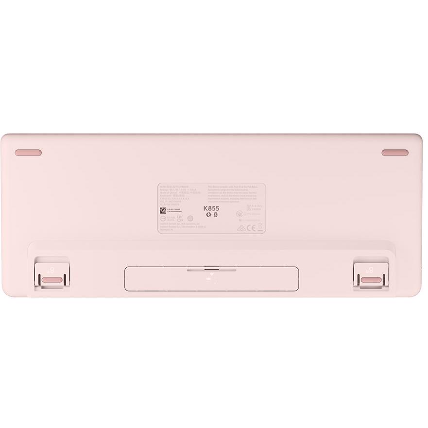A large main feature product image of Logitech Signature K855 Wireless Mechanical TKL Keyboard - Rose