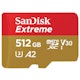 A small tile product image of SanDisk Extreme 512GB MicroSDXC UHS-I Card