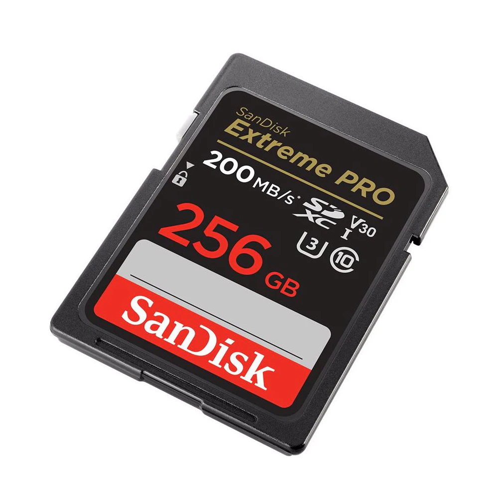 A large main feature product image of SanDisk Extreme Pro SDXC U3 V30 UHS-I SD Card - 256GB