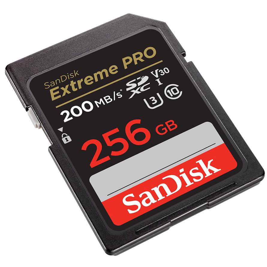 A large main feature product image of SanDisk Extreme Pro SDXC U3 V30 UHS-I SD Card - 256GB