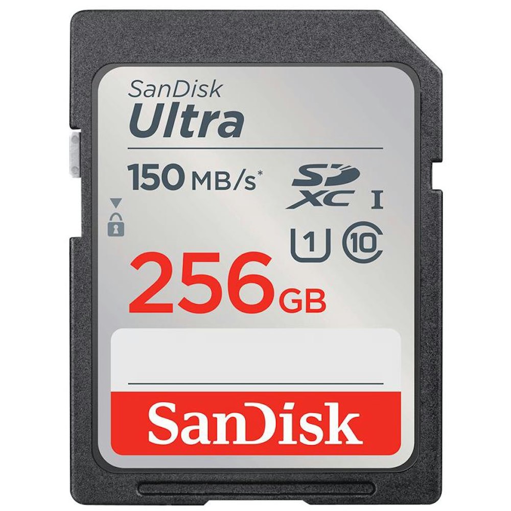 A large main feature product image of SanDisk Ultra 256GB SDHC/SDXC UHS-I Flash Card