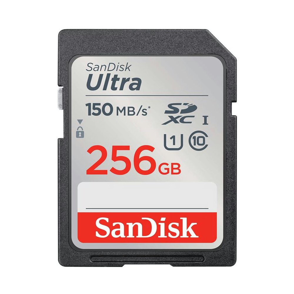 A large main feature product image of SanDisk Ultra 256GB SDHC/SDXC UHS-I Flash Card