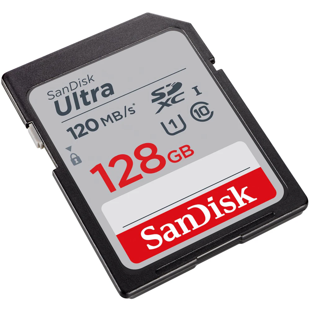 A large main feature product image of SanDisk Ultra SDHC U1 UHS-I SD Card - 128GB