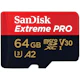 A small tile product image of SanDisk Extreme PRO microSDXC U3 V30 A2 UHS-I microSD Card - 64GB