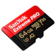 A small tile product image of SanDisk Extreme PRO microSDXC U3 V30 A2 UHS-I microSD Card - 64GB