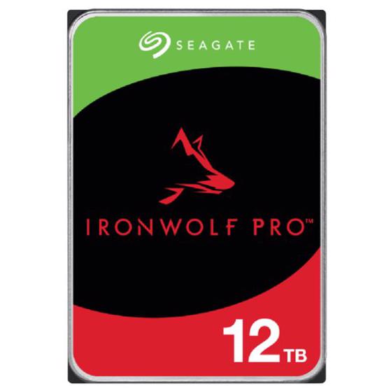 A large main feature product image of Seagate IronWolf Pro 3.5" NAS HDD - 12TB 256MB