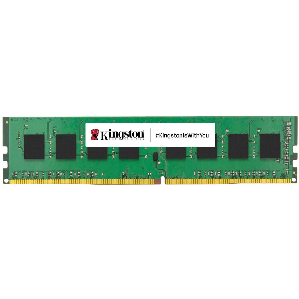 A large main feature product image of Kingston 8GB Single (1x8GB) DDR4 C22 3200MHz