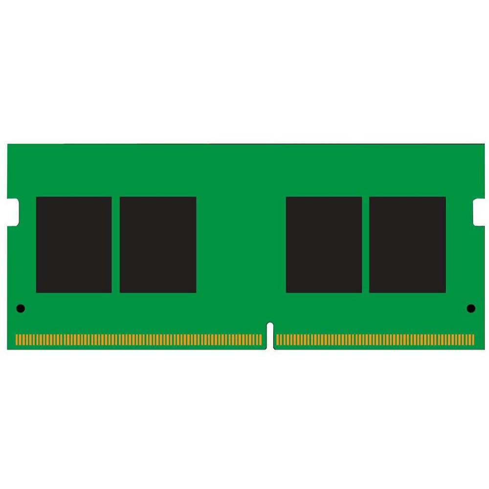 A large main feature product image of Kingston 8GB Single (1x8GB) DDR4 SO-DIMM C19 2666MHz 
