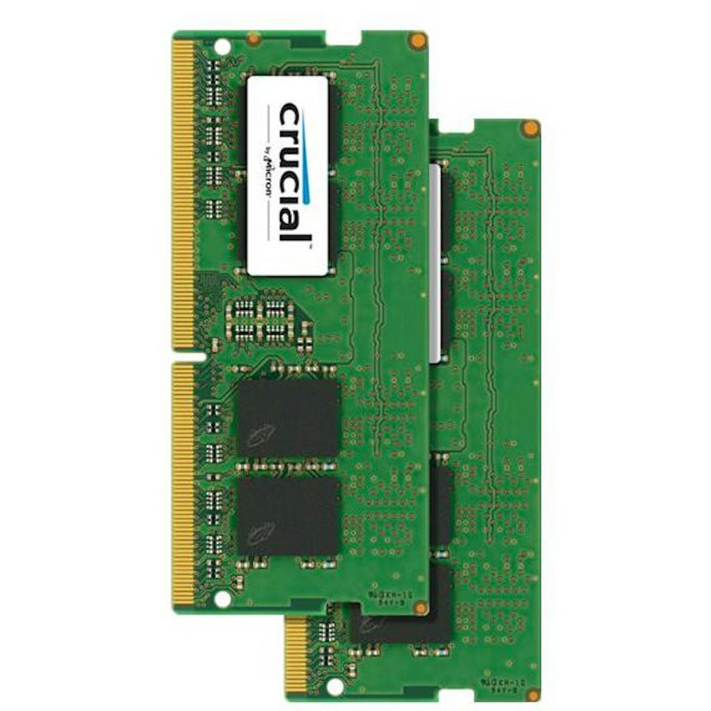 A large main feature product image of Crucial 8GB Single (1x8GB) DDR4 SO-DIMM C17 2400MHz