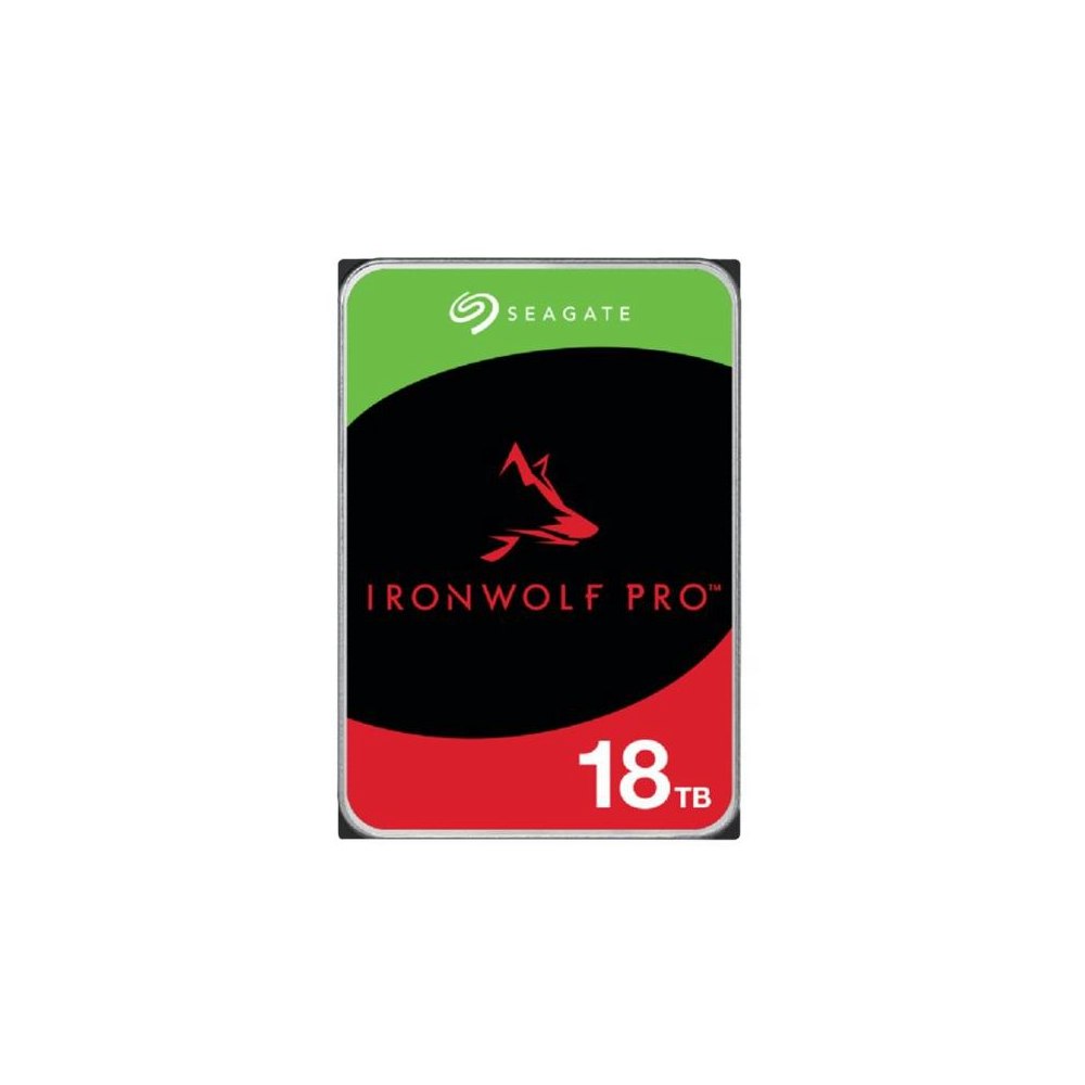A large main feature product image of Seagate IronWolf Pro 3.5" NAS HDD - 18TB 256MB