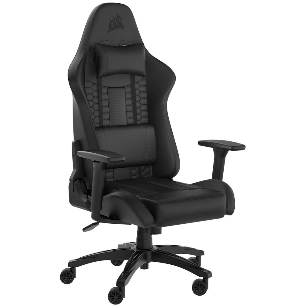 A large main feature product image of Corsair TC100 RELAXED Fabric Gaming Chair - Black