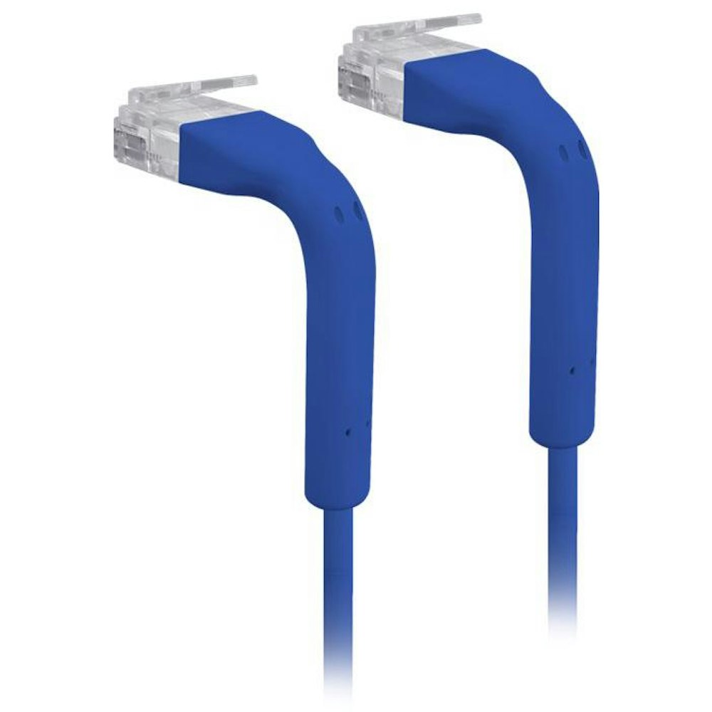 A large main feature product image of Ubiquiti UniFi Cat6 2m Ultra-Thin Bendable Patch Cable - Blue