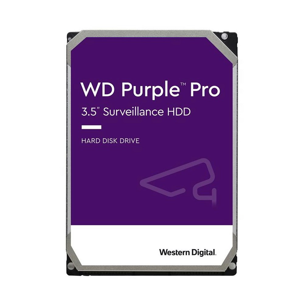 A large main feature product image of WD Purple Pro 3.5" Surveillance HDD - 12TB 256MB