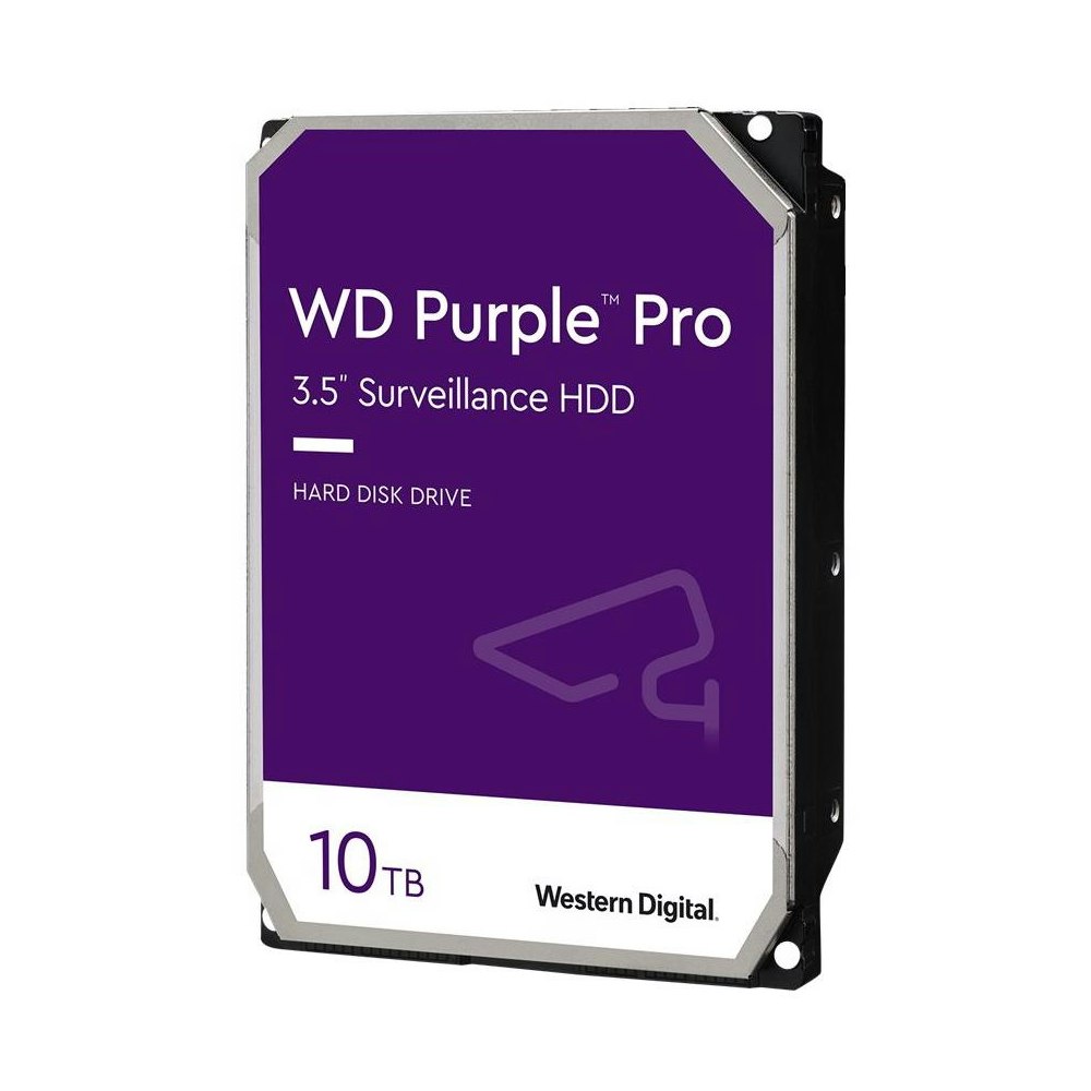 A large main feature product image of WD Purple Pro 3.5" Surveillance HDD - 10TB 256MB