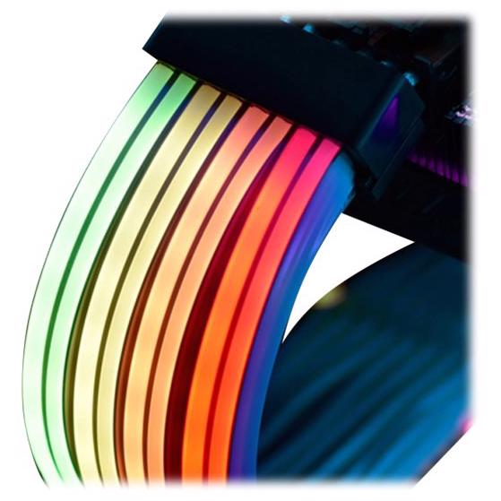 A large main feature product image of Lian Li Strimer Plus 8-Pin PCIe ARGB LED Extension Cable