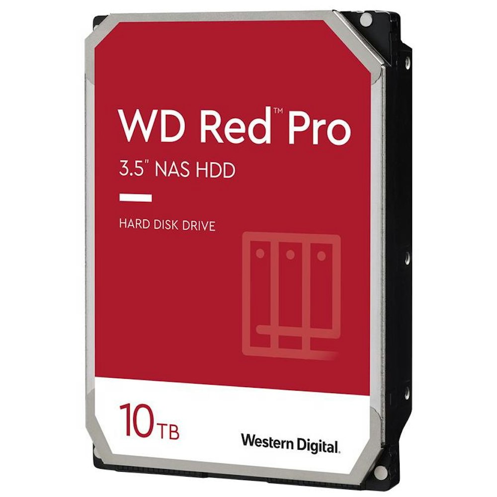 A large main feature product image of WD Red Pro 3.5" NAS HDD - 10TB 256MB