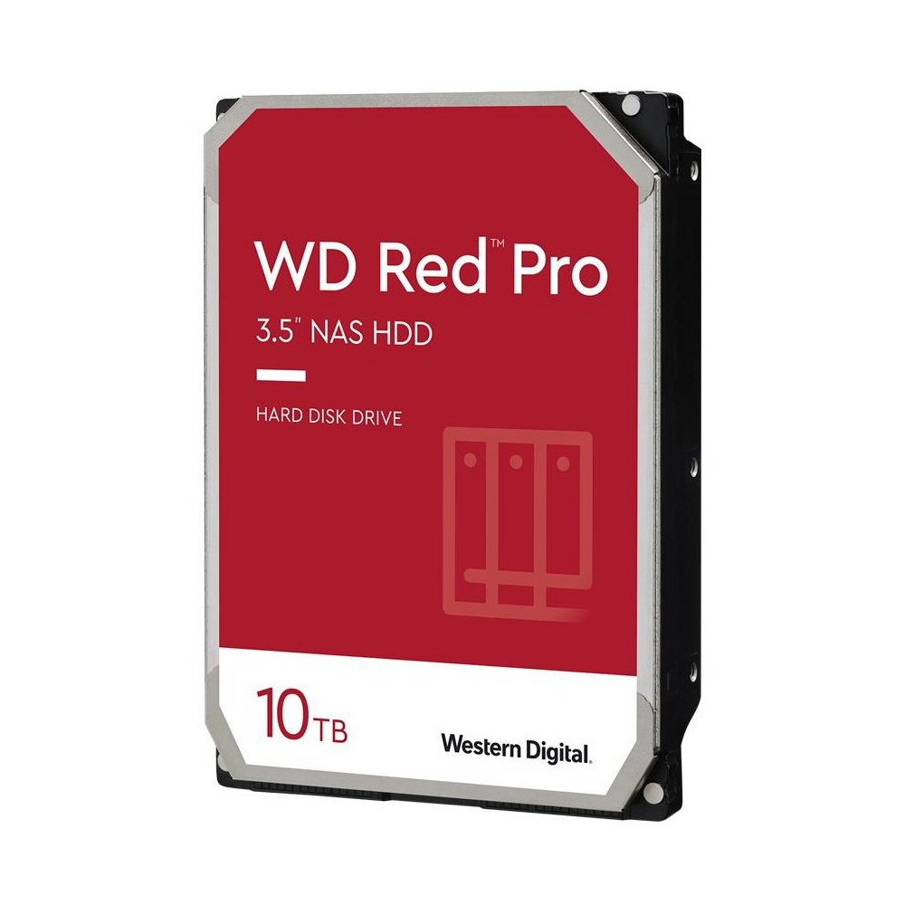 A large main feature product image of WD Red Pro 3.5" NAS HDD - 10TB 256MB