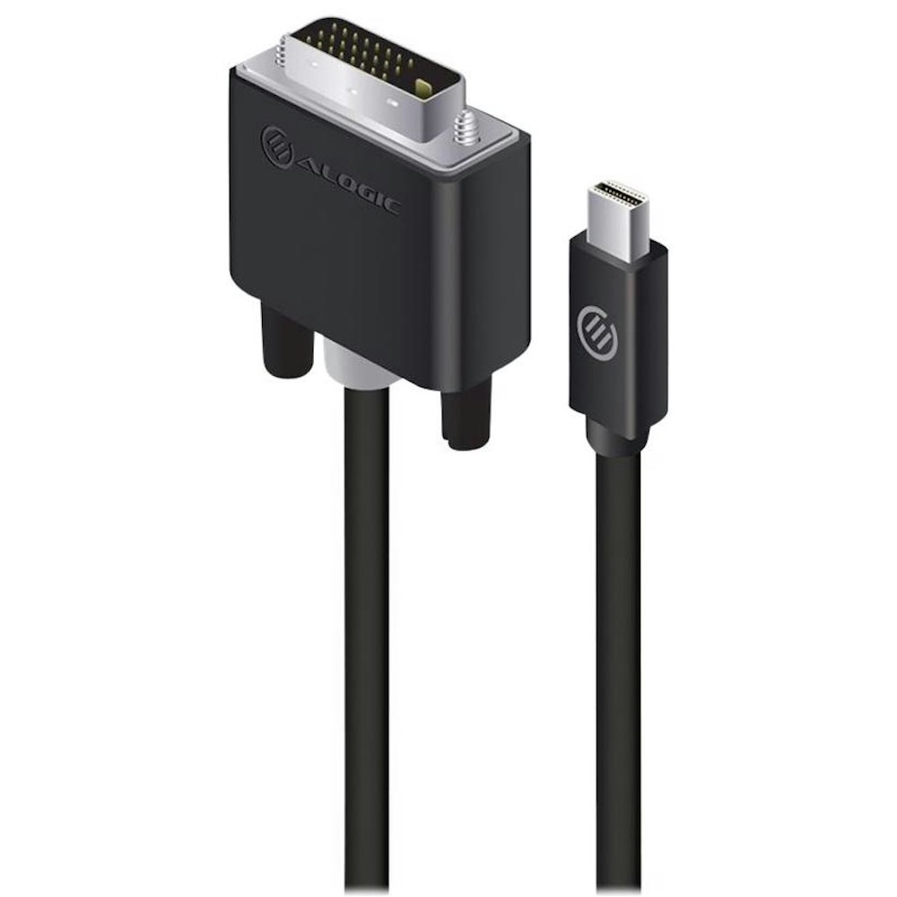A large main feature product image of ALOGIC Elements ACTIVE 2m Mini DisplayPort to DVI-D Cable with 4K Support - Male to Male