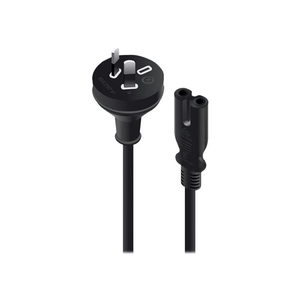 A large main feature product image of ALOGIC 0.5m Aus 2 Pin Mains Plug to IEC C7 (Figure 8) Power Cable