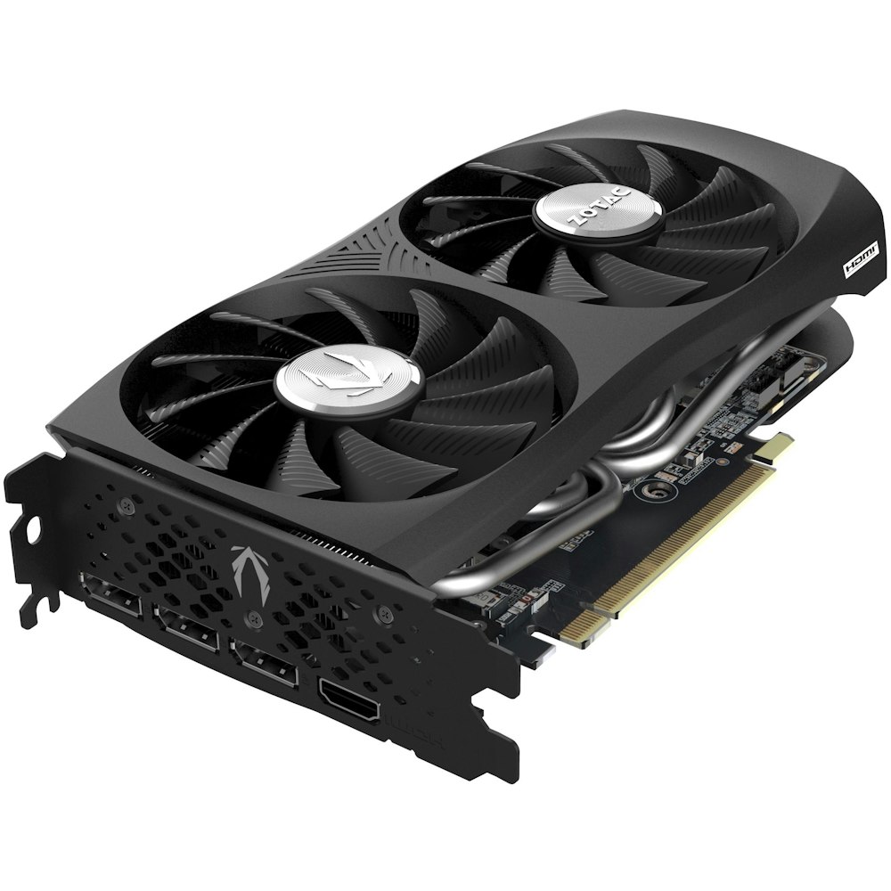 A large main feature product image of ZOTAC GAMING GeForce RTX 4070 Twin Edge OC 12GB GDDR6X