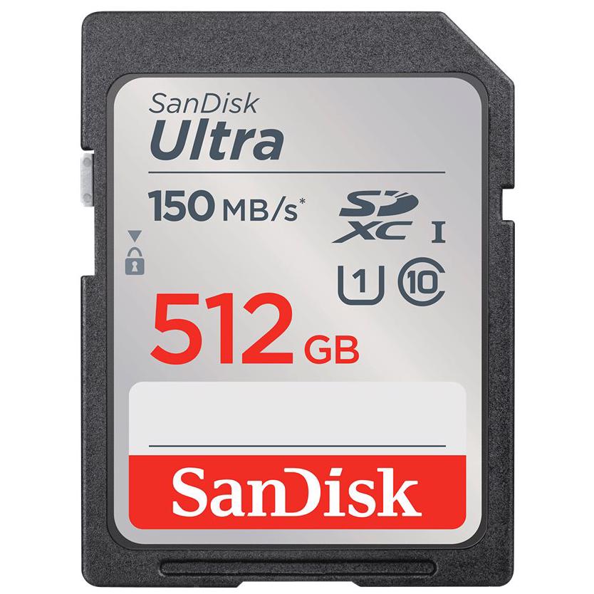 A large main feature product image of SanDisk Ultra SDHC U1 UHS-I SD Card - 512GB
