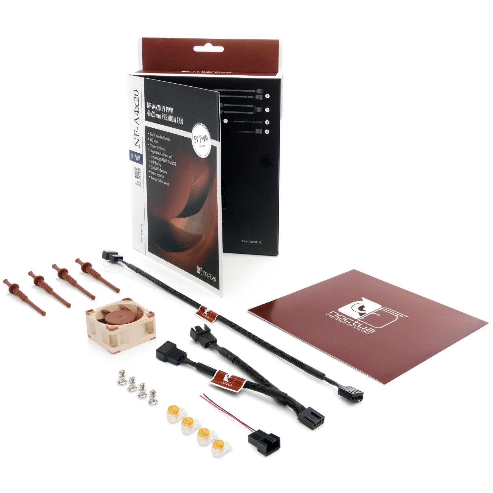 A large main feature product image of Noctua NF-A4x20 5V PWM - 40mm x 20mm 5000RPM Cooling Fan